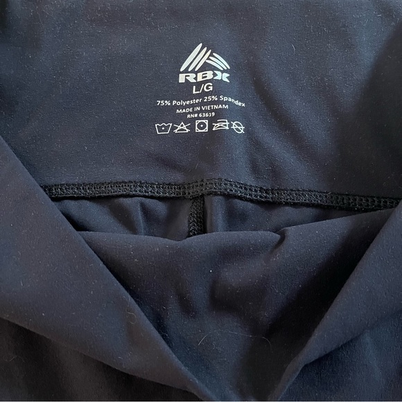 RBX high waist black active leggings women’s size large stretchy fit activewear - Picture 8 of 10